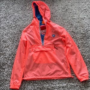 Superdry Pink WindBreaker/Rain Packable hooded Jacket